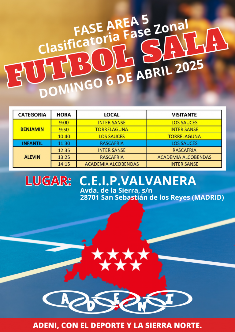 Fase de Área 5 de Fútbol Sala