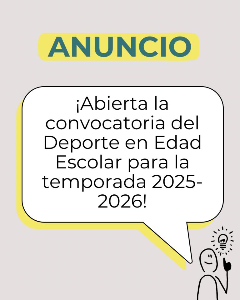 ¡Abierta la convocatoria del Deporte en Edad Escolar para la temporada 2025-2026!
